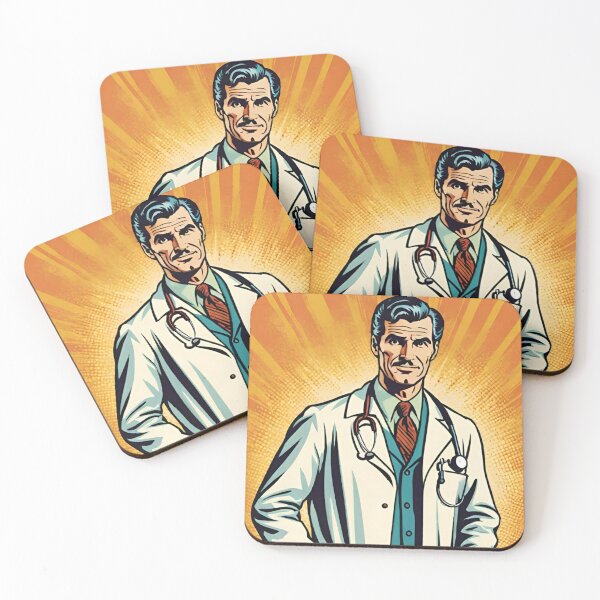 Item preview, doctor, man, retro, art designed and sold by DonnaBlankaArt.