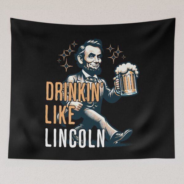 Item preview, Drinkin' Like Lincoln Retro Vintage Design designed and sold by LuminOrb.