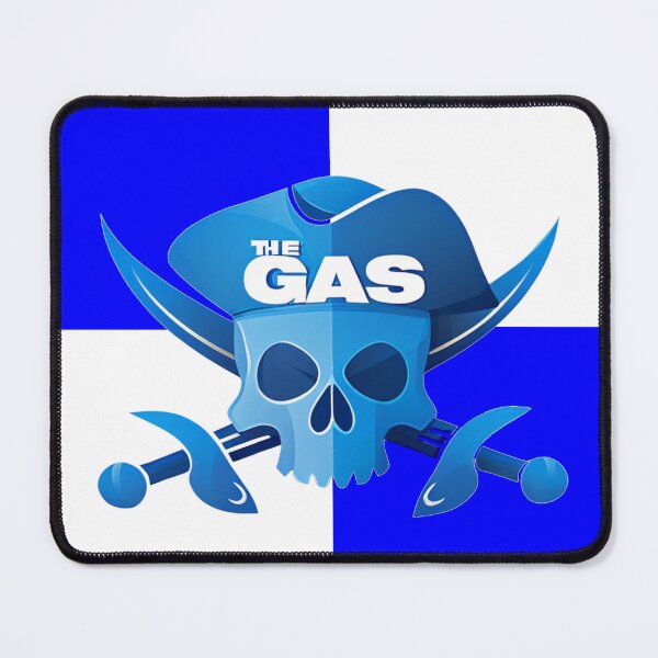 Item preview, the gas bristol rovers football team skull and swords on blue and white squares designed and sold by JasonTrivettart.