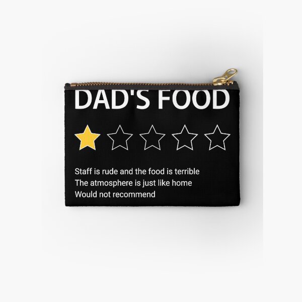 Item preview, Dad's food, one star review, funny food rating, family dinner, food review for dad, one star rating, one star tee, teasing dad designed and sold by Dahlann.