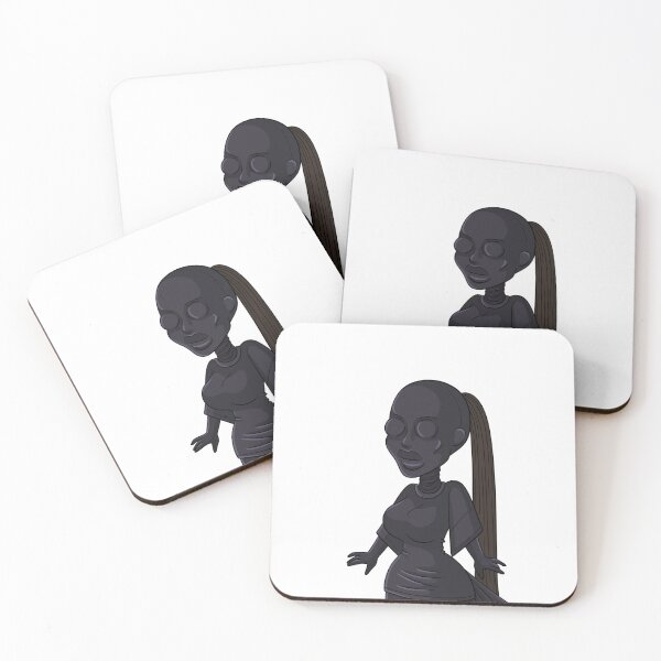 Item preview, Cartoon Kim Kardashian in total black designed and sold by MariaPencilArt.