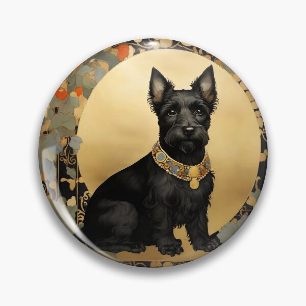 Item preview, Scottish Terrier inspired by Gustav Klimt designed and sold by bloomandbark.