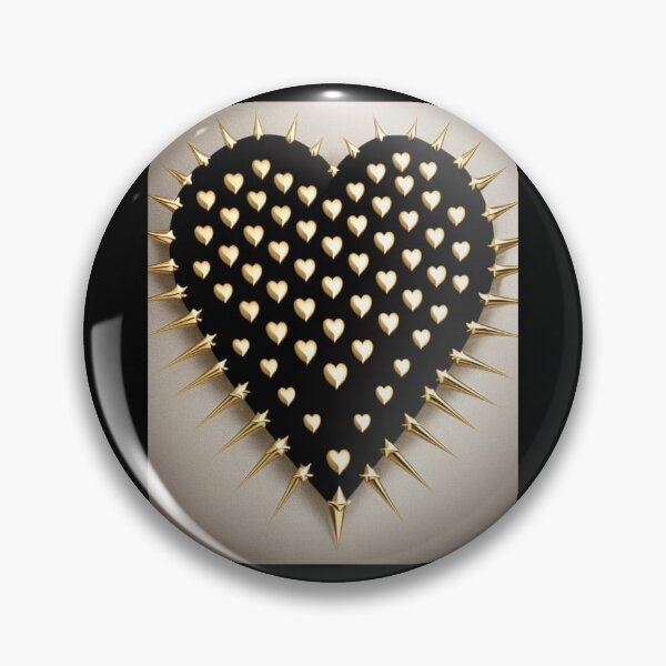 Item preview, Corazón gótico con púas doradas. designed and sold by DoFeedAfterMidnight1.