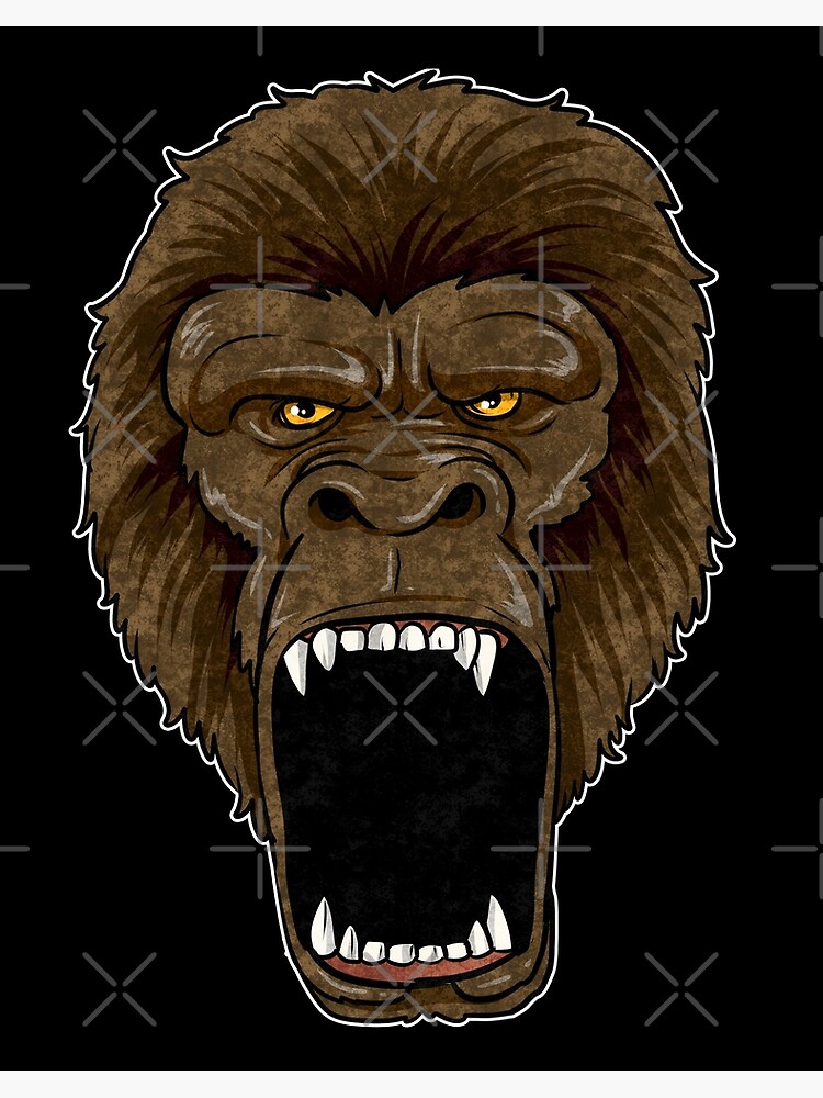 Gorilla On Rampage - Monkey primate zoo alpha animal rage | Art Board Print
