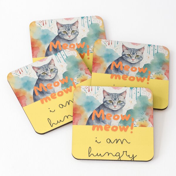 Item preview, Adorable Hungry Cat Clipart – Perfect for Mugs, T-Shirts, and More! designed and sold by santyj.