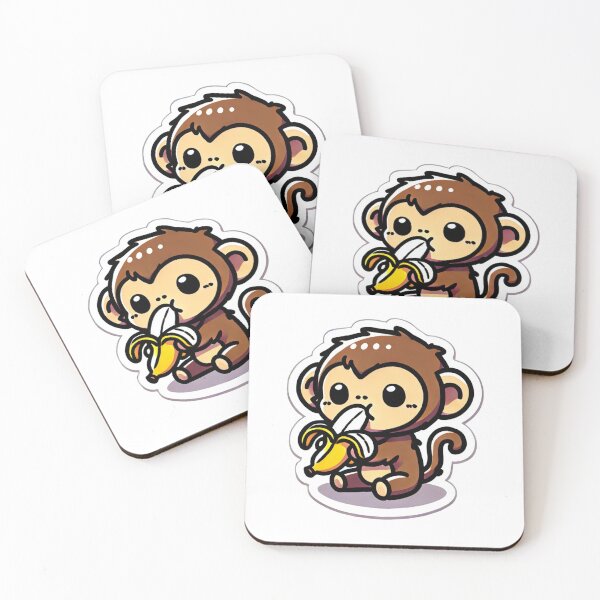 Item preview, Chibi Monkey Eating a Banana designed and sold by LuzCobal.