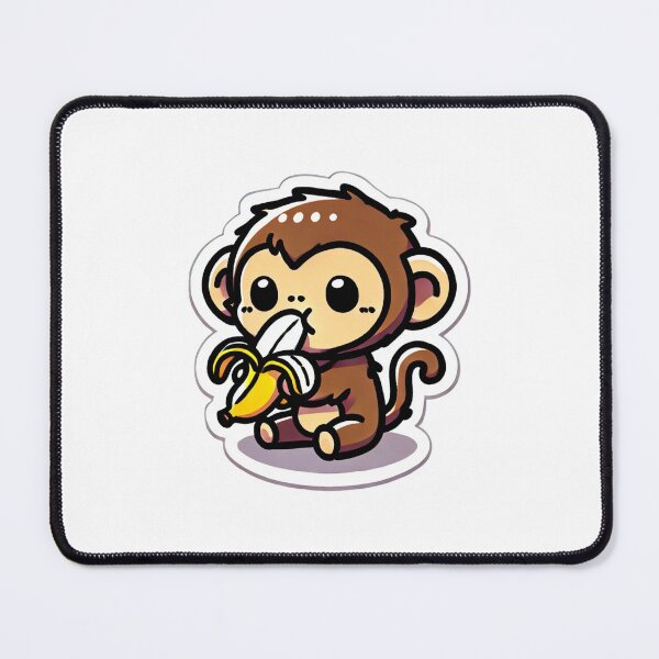 Item preview, Chibi Monkey Eating a Banana designed and sold by LuzCobal.
