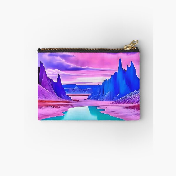 Item preview, "Surreal Oasis: A Journey Through the Pink and Blue Desert"  designed and sold by MYTHIC PEEL STICKERS.