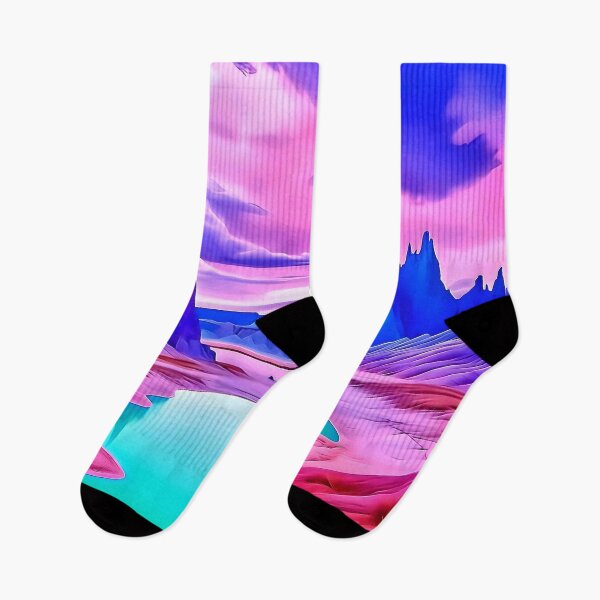 Item preview, "Surreal Oasis: A Journey Through the Pink and Blue Desert"  designed and sold by MYTHIC PEEL STICKERS.