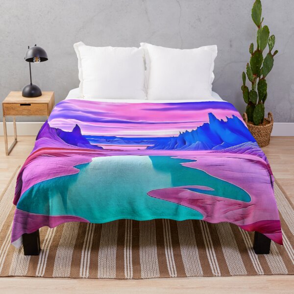 Item preview, "Surreal Oasis: A Journey Through the Pink and Blue Desert" designed and sold by MYTHIC PEEL STICKERS.