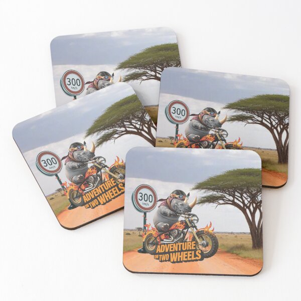 Item preview, Freedom on Two Wheels - Rhinoceros Riding a Motorcycle designed and sold by AleksKos.