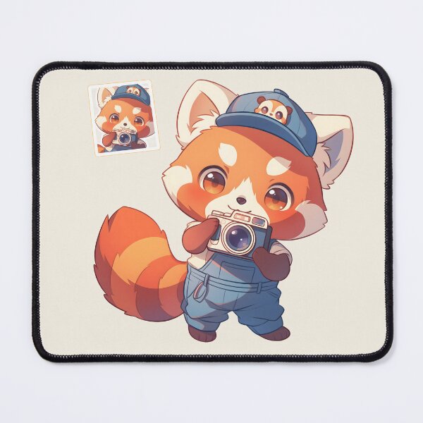 Item preview, Red Panda Taking Photograph designed and sold by xiao xuans.