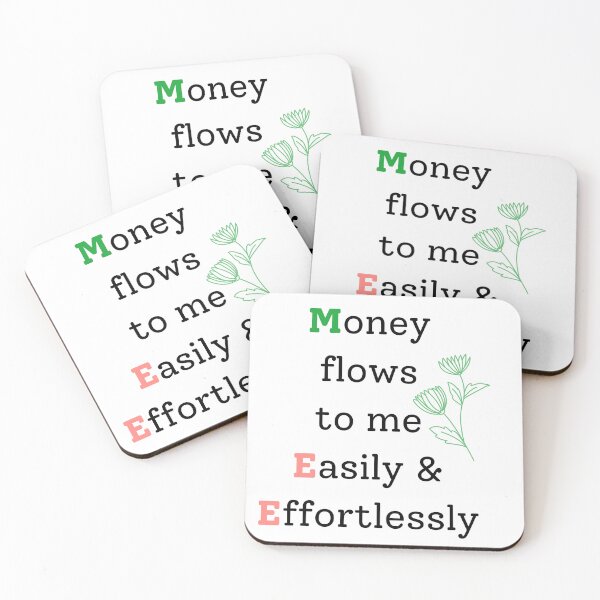 Item preview, Positive Mantra for Money, Home Office Décor, Law of Attraction designed and sold by Kind Krafts.