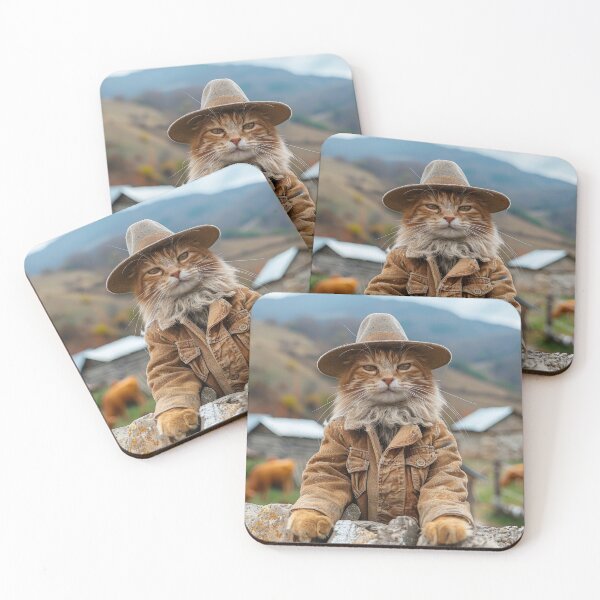 Item preview, Cat Portrait - Farmer designed and sold by aleezon.