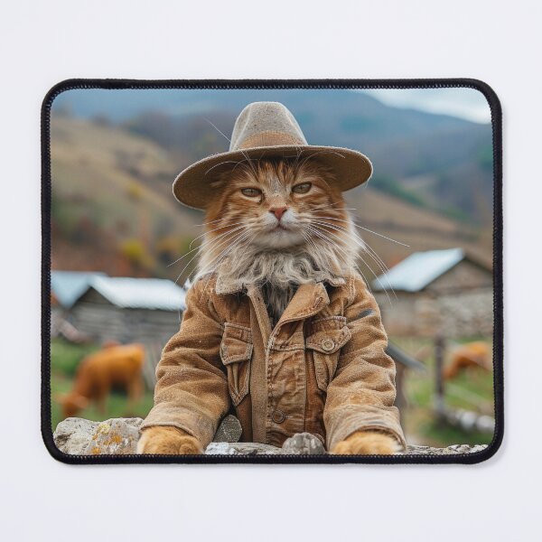 Item preview, Cat Portrait - Farmer designed and sold by aleezon.