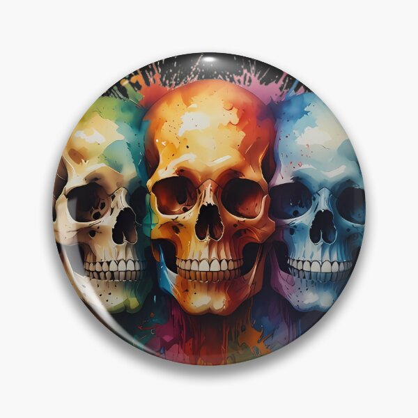 Item preview, Watercolour Skull Head paint Splash effect designed and sold by FocusedArt.