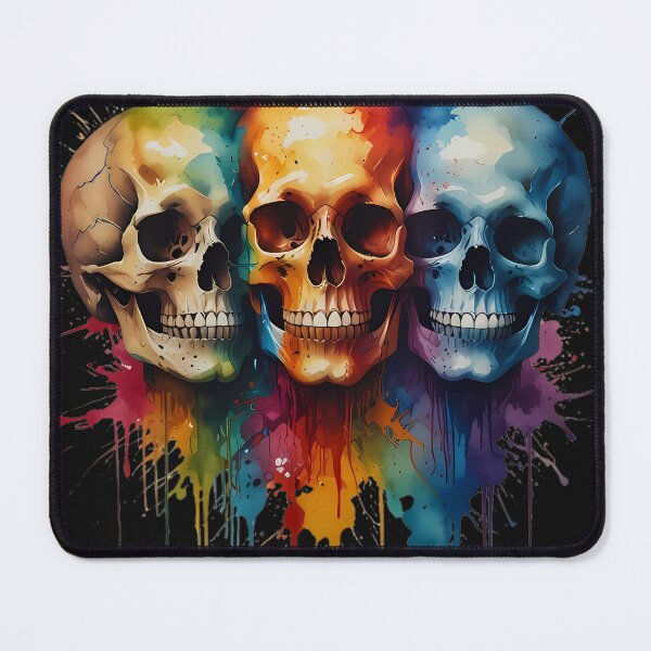 Item preview, Watercolour Skull Head paint Splash effect designed and sold by FocusedArt.