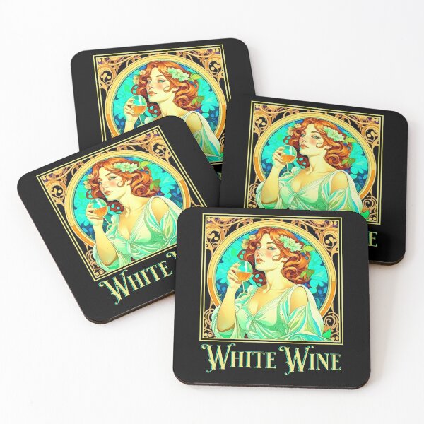 Item preview, Vino Blanco Art Nouveau designed and sold by HolidayBug.