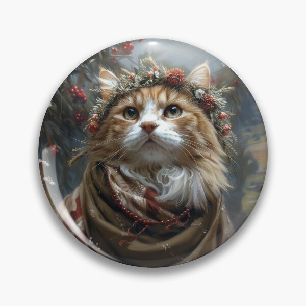Item preview, Cat Portrait - Red Viburnum designed and sold by aleezon.