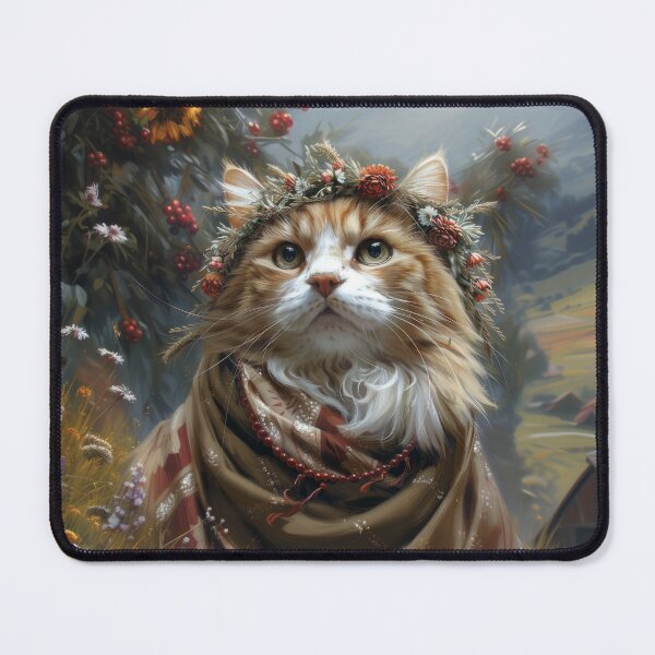 Item preview, Cat Portrait - Red Viburnum designed and sold by aleezon.