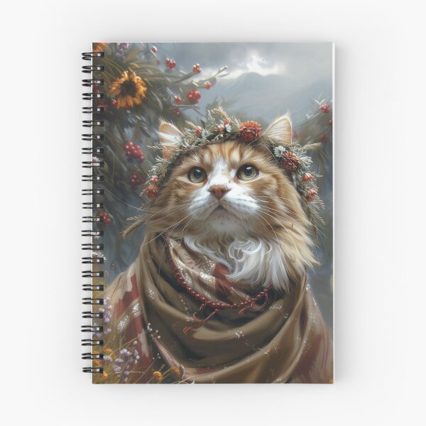 Item preview, Cat Portrait - Red Viburnum designed and sold by aleezon.