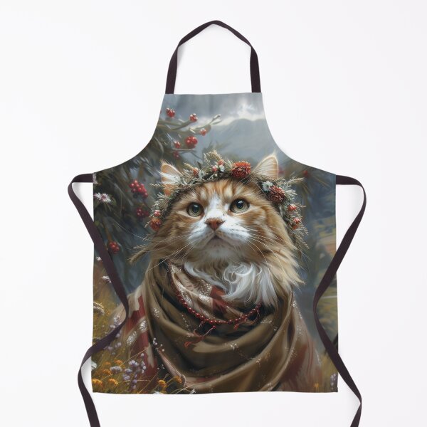 Item preview, Cat Portrait - Red Viburnum designed and sold by aleezon.