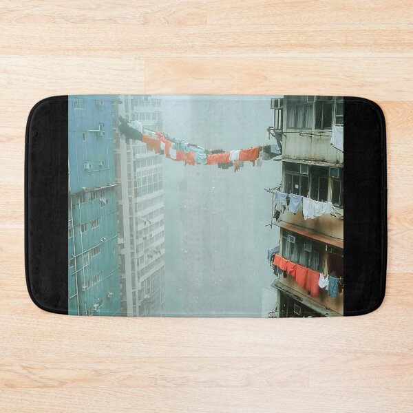 Item preview, Cyberpunk Cityscape With Laundry - Photography in Misty High-Rises designed and sold by regnumsaturni.