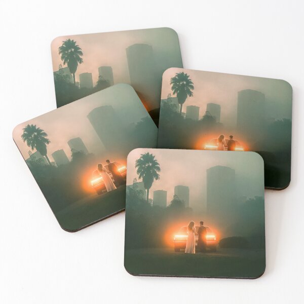 Item preview, Minimalist Bridal Photography at Sunset with Car Lights and Cityscape designed and sold by regnumsaturni.