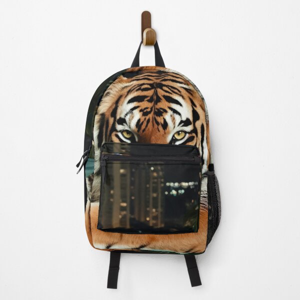 Item preview, Tiger City Night Animal Photography - Majestic Tiger in Urban Jungle designed and sold by regnumsaturni.