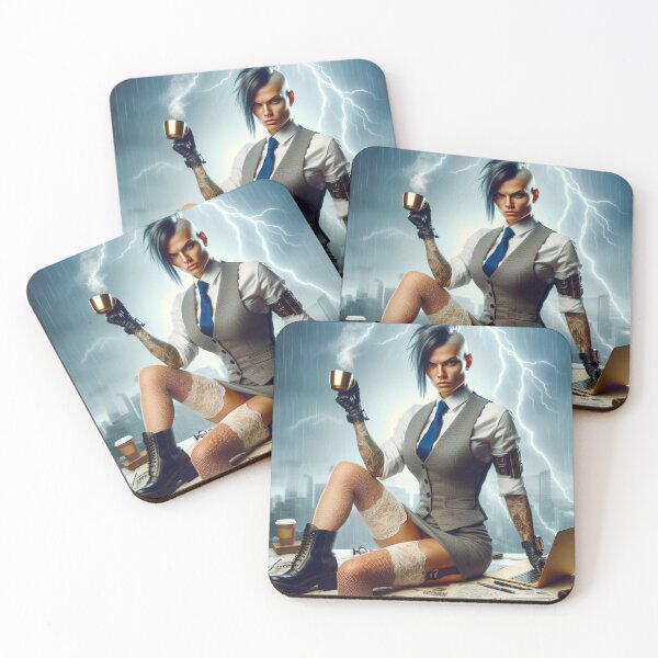 Item preview, Office Cybernetic Samurai's Coffee Break" designed and sold by Ghost Archer Illusions.
