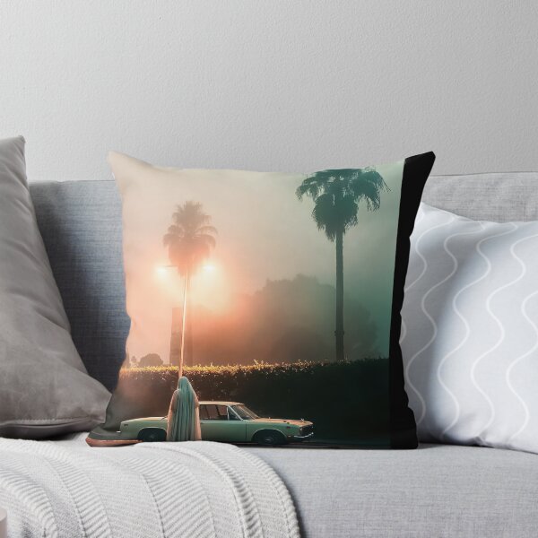 Item preview, Ethereal Minimalist Photography with Vintage Car and Palm Trees at Dawn designed and sold by regnumsaturni.