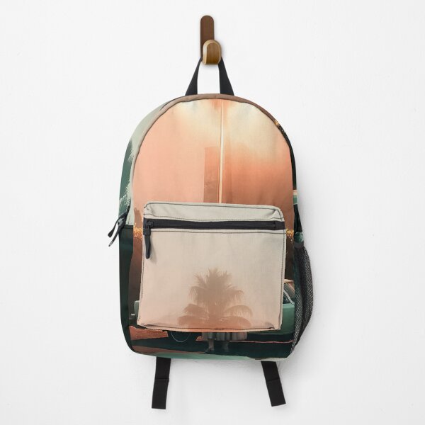 Item preview, Ethereal Minimalist Photography with Vintage Car and Palm Trees at Dawn designed and sold by regnumsaturni.