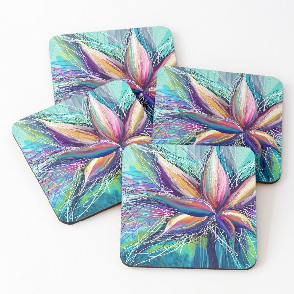 Item preview, Vibrant Abstract Lotus Flower Art - Contemporary Design designed and sold by FeralLaFemme.