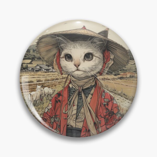 Item preview, Cat Portrait - Samurai's Wife designed and sold by aleezon.
