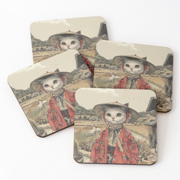 Item preview, Cat Portrait - Samurai's Wife designed and sold by aleezon.