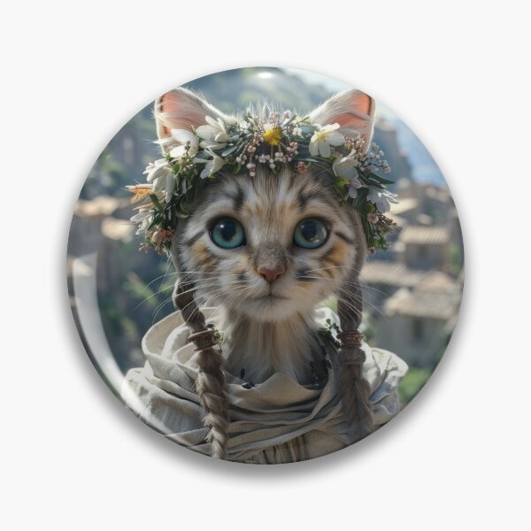 Item preview, Cat Portrait - Girl designed and sold by aleezon.