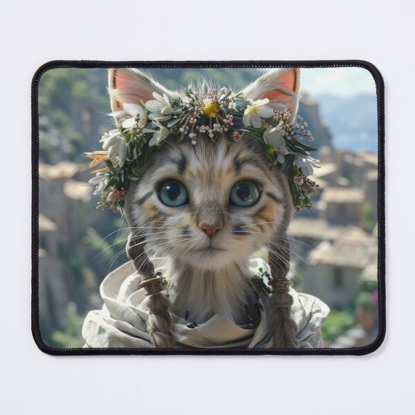 Item preview, Cat Portrait - Girl designed and sold by aleezon.