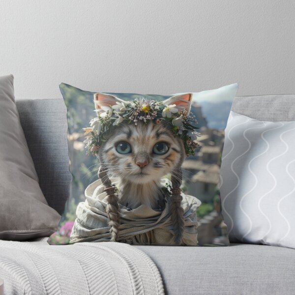 Item preview, Cat Portrait - Girl designed and sold by aleezon.