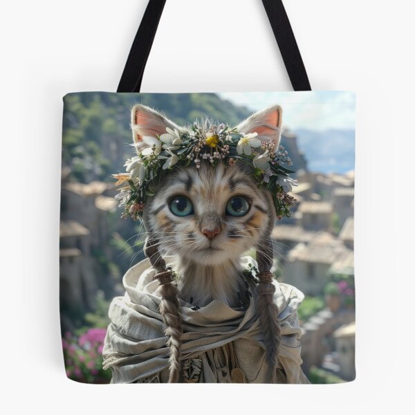 Item preview, Cat Portrait - Girl designed and sold by aleezon.