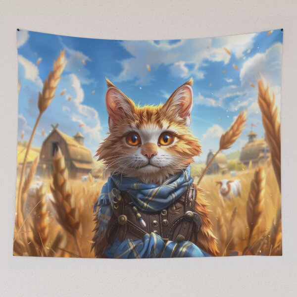 Item preview, Cat Portrait - Spikelets And Sky designed and sold by aleezon.