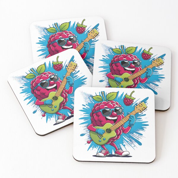 Item preview, Cool raspberry with a guitar designed and sold by BikeRelaxStudio.