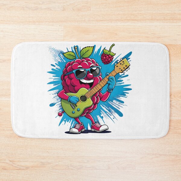 Item preview, Cool raspberry with a guitar designed and sold by BikeRelaxStudio.