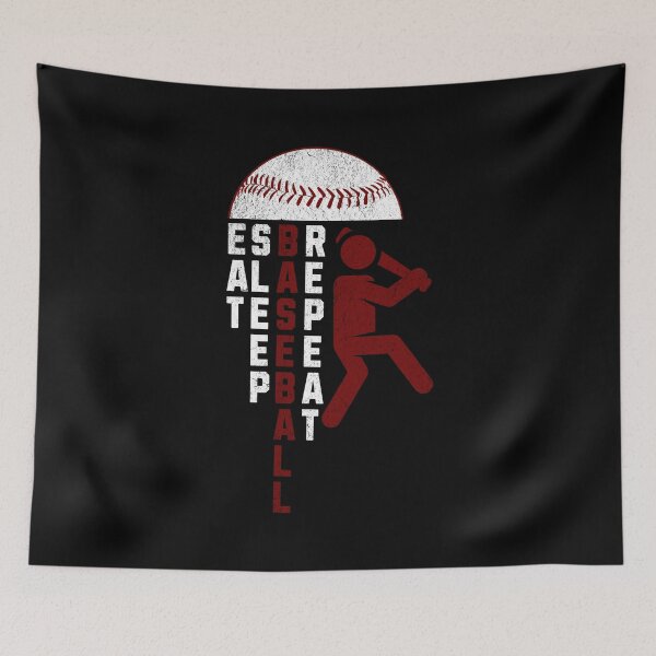 Item preview, Eat Sleep Baseball Repeat Funny Baseball Player designed and sold by PantatKiller.
