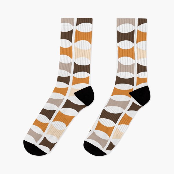 Aperçu de l'œuvre Motif géométrique moderne du milieu du siècle tons orange et terreux créée et vendue par trdstudio.