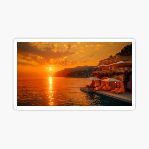 Item preview, Majestic Sunset Over Vast Water Travel Agency City Tours designed and sold by frequent-art.