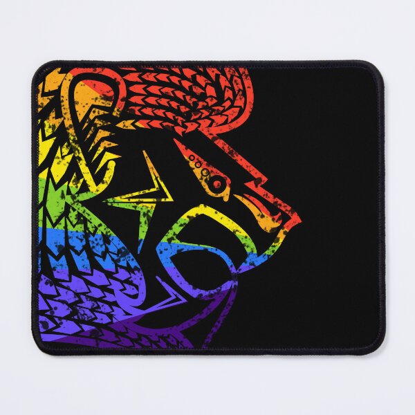 Item preview, Viking Longship Prow Beast Lion Design in Rageful Rainbow Colours designed and sold by Spammabelle.