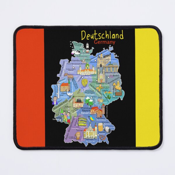 Item preview, Deutschland, Germany, Illustrated Map by Artist Carla Daly designed and sold by Carla Daly.