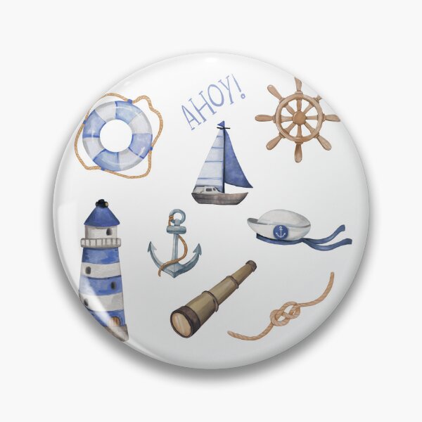 Item preview, AHOY! nautical pattern for sailors designed and sold by in-leggings.