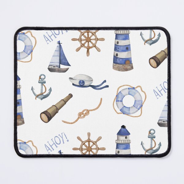 Item preview, AHOY! nautical pattern for sailors designed and sold by in-leggings.