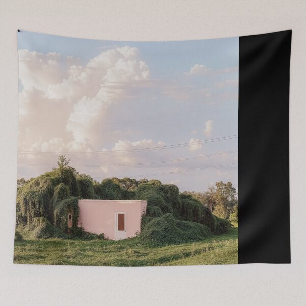 Item preview, Overgrown House in the Forest Landscape - Photography with Pink and Green Serenity designed and sold by regnumsaturni.